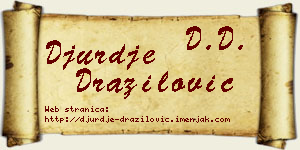 Đurđe Dražilović vizit kartica